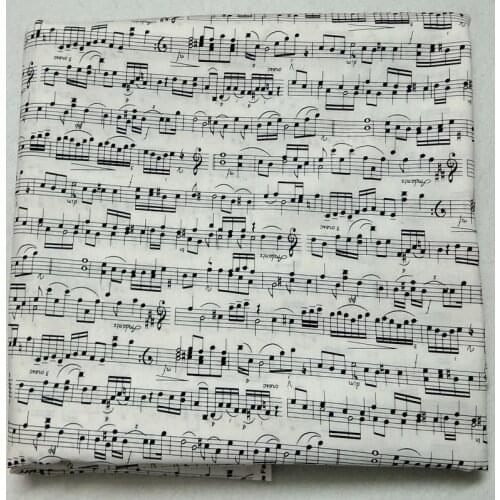 105cm Width Special Sale Musical Note Print Cotton Fabric Cloth Crafts Zakka Cotton Material Music Note Bag Home Party Decor