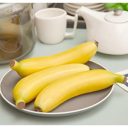 5pcs Artificial Bananas Simulation Fake Fruit Props Decor Plastic Foam Fruit Lifelike Home Decoration Accessories