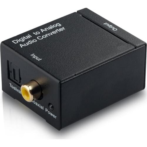 Coaxial Audio to Analog Adapter Optical Digital to Analog SPDIF to RCA Toslink to Analog audio Converter