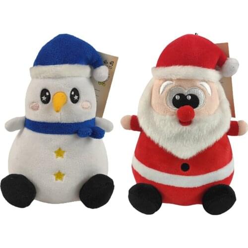 Santa Claus Doll Cartoon Snowman Toy Q Version Doll Creativity Tumbler Doll Plush Toys For Childrens Birthday Gifts