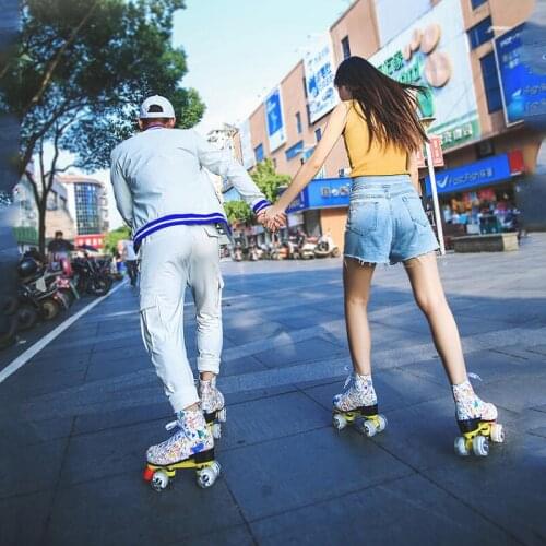 Hot-Selling Roller Skates Double Row Skates Shoes Roller Skating Rink Special Roller Skates Flash Patins Shoes De 4 ruedas