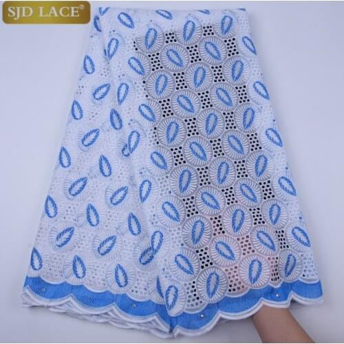 Newest African Dry Lace Fabric High Quality Swiss Voile Lace In Switzerland Punch Holes Cotton For Woman Daily Dress Sew A1747