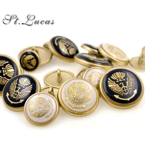 New arrived fashion decorative buttons high quality eagle black white sewing buttons for men shirt suit overcoat accessories DIY