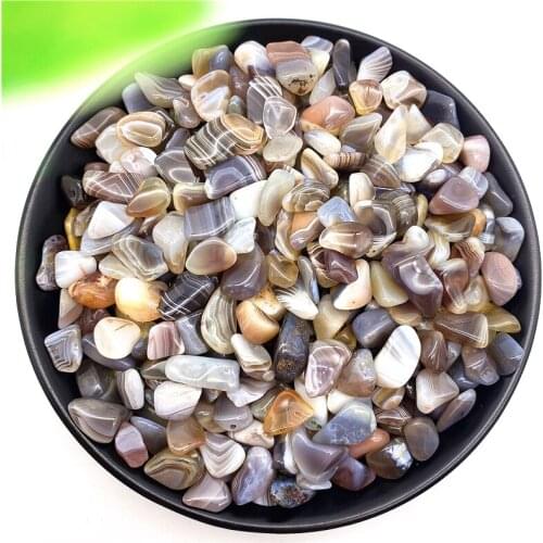 50g Natural Grey Botswana Agate Stone Crystal Gravel Specimen Home Decor for Aquarium Decor Healing Energy Stone