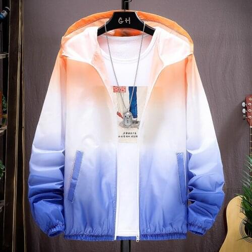 Sun protection clothing mens 2021 spring and summer light jacket youth fashion brand personality outerwear thin breathable sun