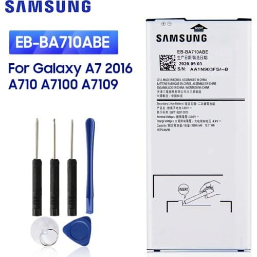 SAMSUNG Original Replacement Battery EB-BA710ABE For Samsung GALAXY A7 2016 A7109 A7100 A710F A710 EB-BA710ABA Battery 3300mAh