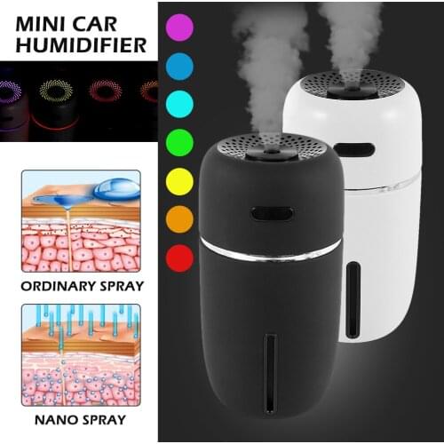Portable USB Car Air Humidifier Diffuser Essential Oil Diffuser Car Ultrasonic LED Mini USB Air Humidifier Purifier Aromatherapy