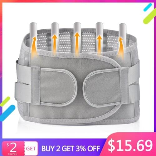 Lumbar Support Belt With Self Heating Pad Orthopedic Medical Strain Pain Relief Corset For Back Spine Decompression Brace