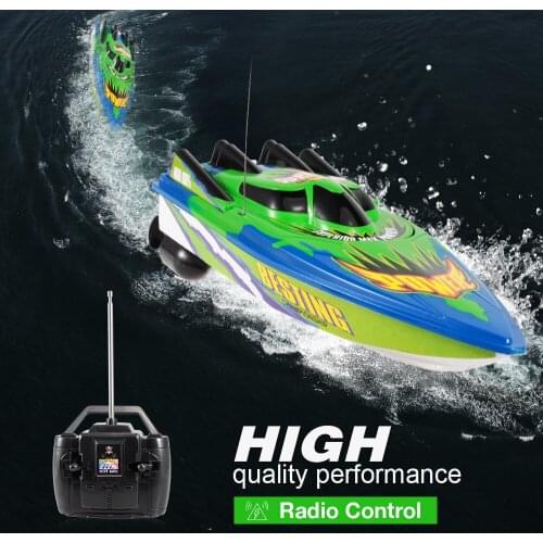 RC Boat 20km /h High Speed Boat radio controlled motor boat Double propeller remote control toy gifts for children and beginner