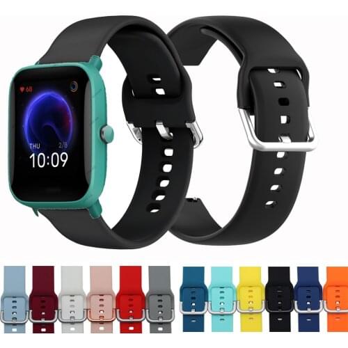 20mm Silicone Band Replacement Strap For Xiaomi Huami Amazfit Bip Lite / S / U Sport wrist watch bands for Amazfit GTS 2 watch
