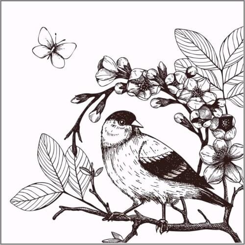 Flower Bird DIY Silicone Clear Stamp Seal Scrapbook Embossing Album Decor