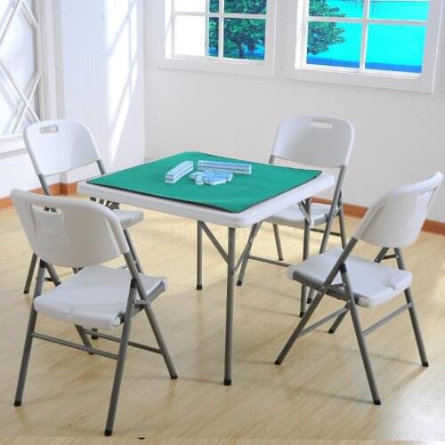 Foldable Table Household Square 4-person Mahjong Table And Chair Rental Simple And Simple Dining Small Square Table