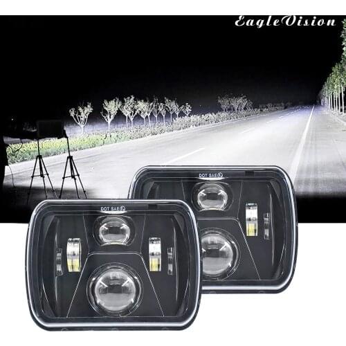 300W 5x7 Inch Led Headlights 7x6 inch H4 Led Sealed Beam Headlamp For Jeep Truck Headlight Car Headlight Bulbs Car Accessories