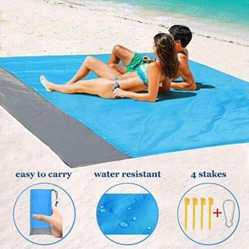 2x2.1m Waterproof Beach Blanket Outdoor Portable Picnic Mat Camping Ground Mat Mattress Camping Camping Bed Sleeping Pad