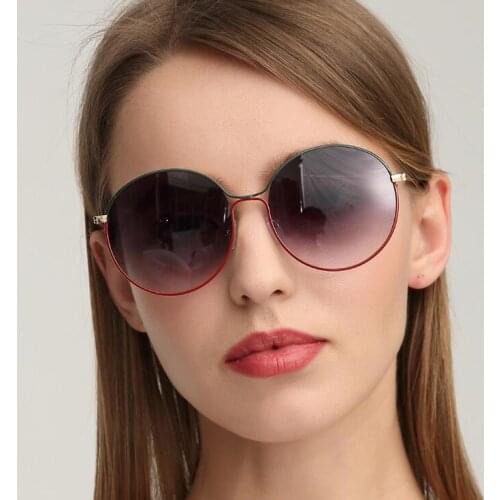 New big Sunglasses Women Oversized Round sunglass Eyewear 2021 Gradient Pink Sun Glasses for Female Brand Designer UV400 shades