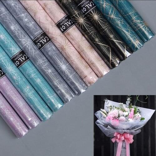 50cmx5yards Starry Sky Mesh Flower Wrapping Shing Wedding Clothing Decoration Festival Gift Packing Supply