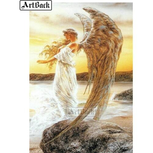 5D diamond painting people angel wings full square drill3d diamond embroidery resin rhinestone mosaic home decoration ARD9