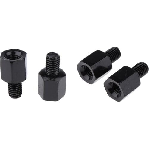 MagiDeal 4x Scooter Motorcycle Rearview Side Mirror RH 8mm - RH 8mm Adapter