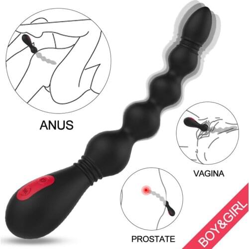 9 Vibration Anal Beads Balls Butt Plug Adult Sex Toys Anal Vibrator Male Vibrating Prostate Massager for Couple Men Sex products