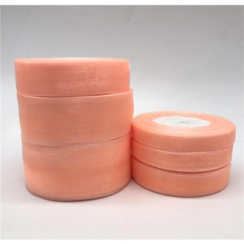 50Yards 10mm-50mm Light pink Organza Ribbon Bow Hair Party Wedding Christmas Decoration DIY Gift Wrapping