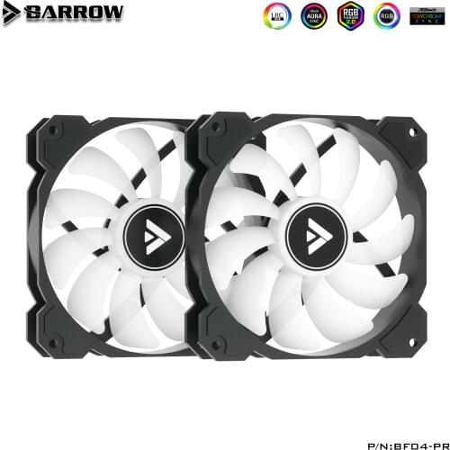 Barrow 120mm PWM Aurora RGB Fan Speed + Lighting Control Integrated Fan LRC2.0 PWM Speed Regulation BF04-PR