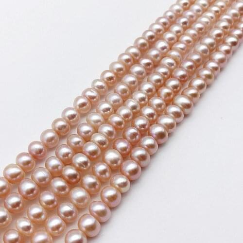 Wholesale 6pcs 6-7mm purple color freshwater pearl beads