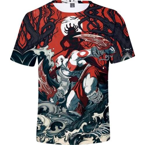 Game T-Shirt God Of War 3D Print Streetwear Men Women Fashion O-Neck Short Sleeve T Shirt Hip Hop Oversized Tshirt Tops Clothing