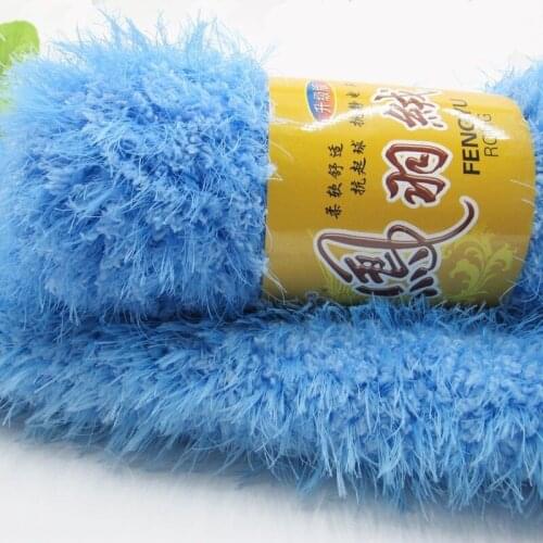 100G wool cashmere wool coral mink wool long hair fur velvet phoenix tail wool coat hand-woven thick thread