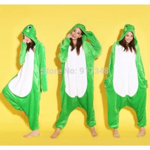 Cartoon Animal Cosplay Kigurumi Frog Onesies Pajamas Jumpsuit Hoodies Adults Cos Costume for Halloween and Carnival