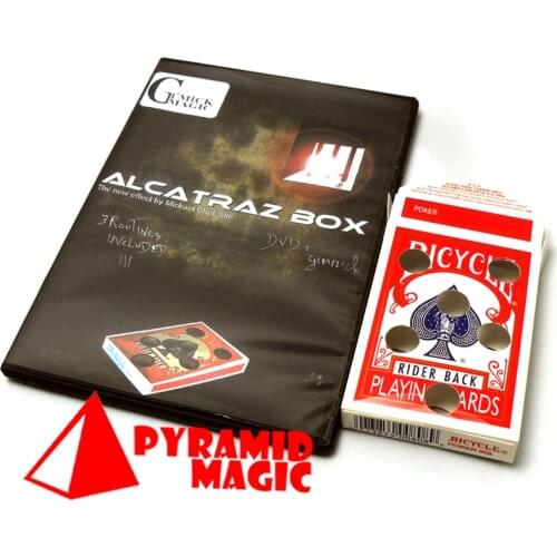 Alcatraz Box ( Gimmick and DVD) by Mickael Chatelain close-up cards magic tricks perdiction mentalism magic product