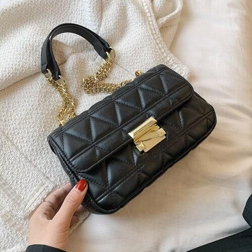 Embroidery Thread Small PU Leather Crossbody Bags for Women 2021 Trend Designer Womens Branded Shoulder Purses and Handbags