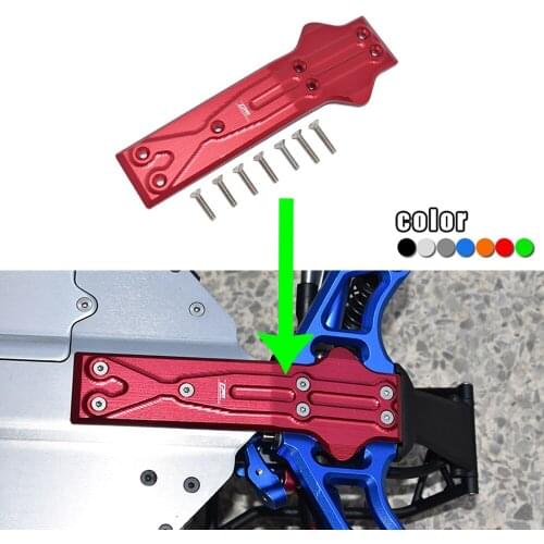 GPM Metal aluminum alloy front bottom guard plate Armor protection cover for LOSI 1/10 ROCK REY LOS03009T1/T2 desert Truck