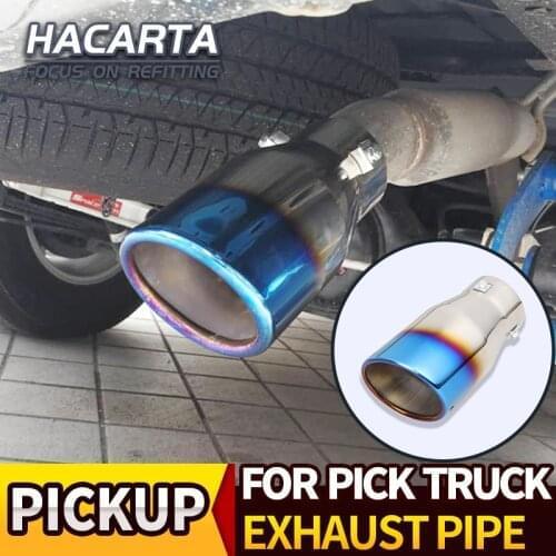 Pickup truck tail throat modified silencer stainless steel exhaust pipe modified exhaust hood decoration D MAX NAVARA RANGER