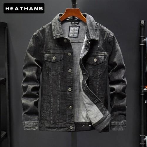 Mens Denim Jacket Spring Autumn Fashion Casual Retro Mens Jacket Washed Jean Jacket Coat High quality Male Chaqueta Vaquera
