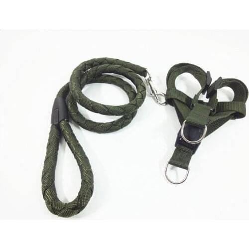 Top Quality Nylon Braid Pet dog leash harness sets Durable dog leash for small medium large dogs size SML Dog Rope Pet Supplies