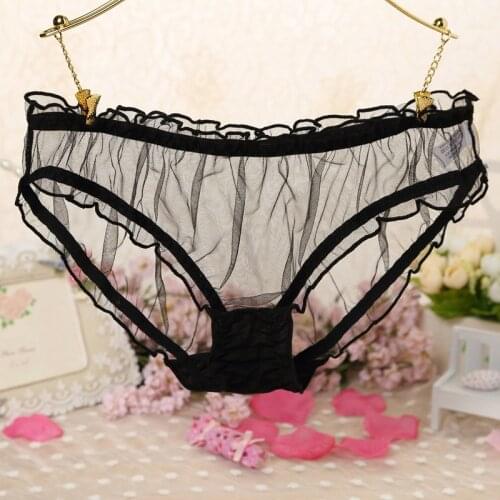 New Womens Sexy Panties Net yarn Breathable Comfort Women Underwear Seamless Briefs Ultra-transparent Panty Lingerie Underwear