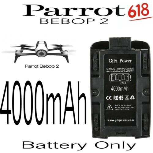 Upgrade Rechargeable Lipo Battery for Parrot Bebop 2 Drone Battery 4000mAh 11.1V Lipo Upgrade Battery for RC Quadcopter Parts