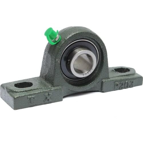 1pc UCP203 Pillow Block Bearing 17mm Bore Diameter Zinc Alloy Pillow Block Mounted Ball Bearing Self-aligning Pillow Bearing