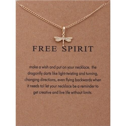 Punk Pendant Necklace for Women Dragonfly Simple Clavicle Chain Jewelry Fashion Lady Party Accessories Wholesale Charm Necklace