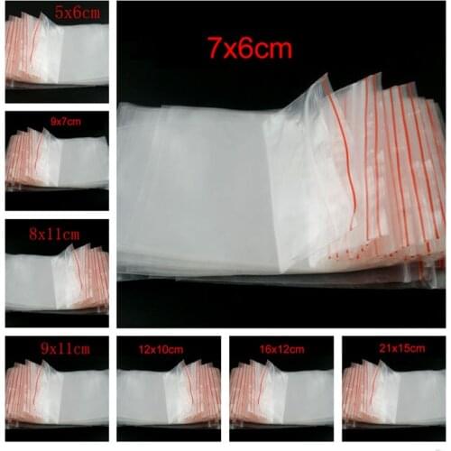 8Seasons Plastic Zip Lock Bags Rectangle Transparent Jewelry Packing DIY Beads Necklace Earrings Display Findings, 100-500 PCs