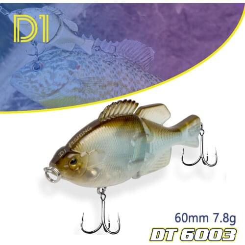 D1Crankbait Jackall Sinking Wobbler 2020 Fishing Lure 60mm 7.8g Multi Jointed Swimbait tuna carp bass pike Fishing Tackle