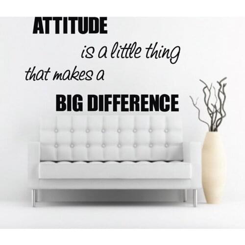 Ebay hot selling "attitudeis a little thing that makes a big difference"vinyl wall quotes stickers, wholesale free shipping