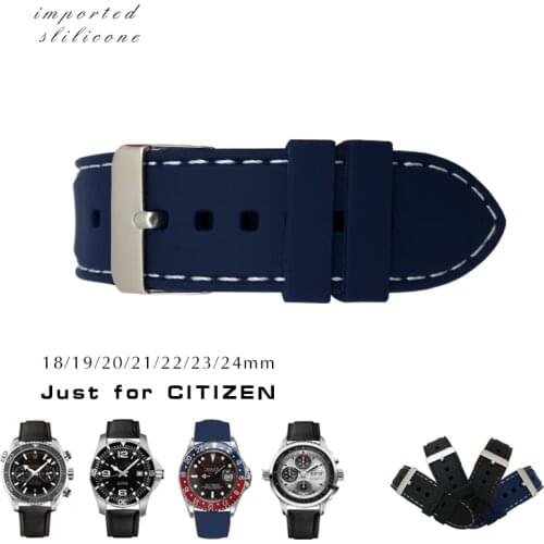 20mm 22mm 24mm Silicone Rubber Watch Strap Pin Buckle Band for Omega Seamaster Seiko Citizen Longines IWC Watch Accessories