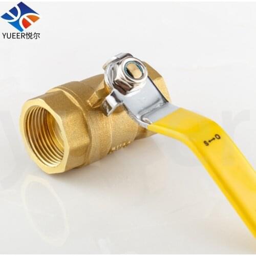 DN08~DN40 2pc ball valve double female thread flow control valve manual brass water gas ball valve