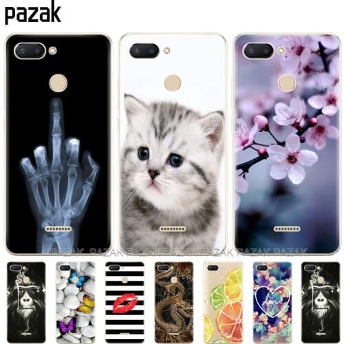 Silicone case for Xiaomi Redmi 6 Cases Full Protection Soft tpu Back Cover Phone shell For Xiaomi Redmi6 bumper hongmi 6 Coque