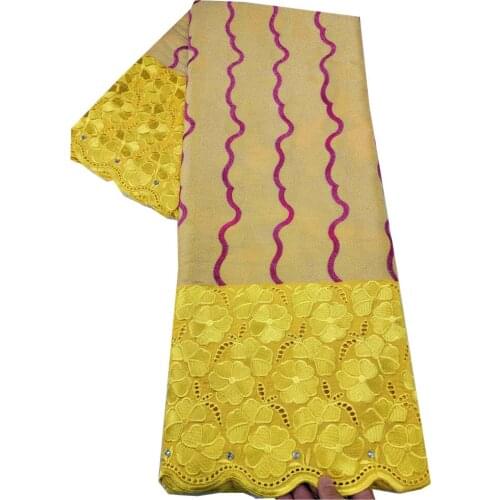 SJ Lace 2021 African Swiss Voile Lace In Switzerland Stoned Nigerian Tulle Lace Fabric For Dress Swiss Cotton Lace Fabrics H5-29