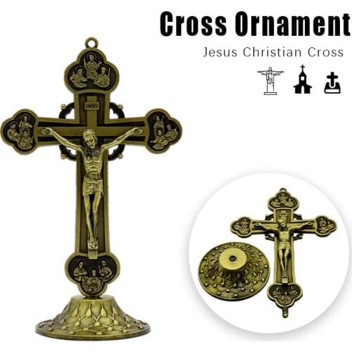 Jesus Calvary Catholic Christian Religious Twelve Apostles Cross Home Office Car Decoration Exorcism Jewelry Antique Craft Gifts