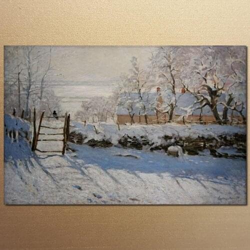 High quality Claude Monet paintings for sale The Magpie Canvas art hand-painted