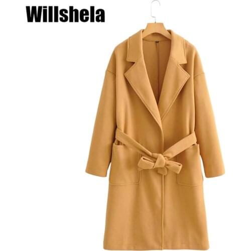 Женские модные пальто Willshela China At AliExpress