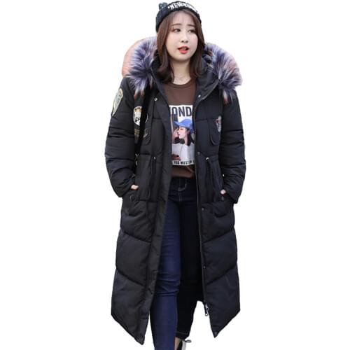 Oversize winter jacket women down cotton thicken coat hooded Outwear Female X-long down jacket 4XL 5XL 6XL 7XL 8XL ladies G696